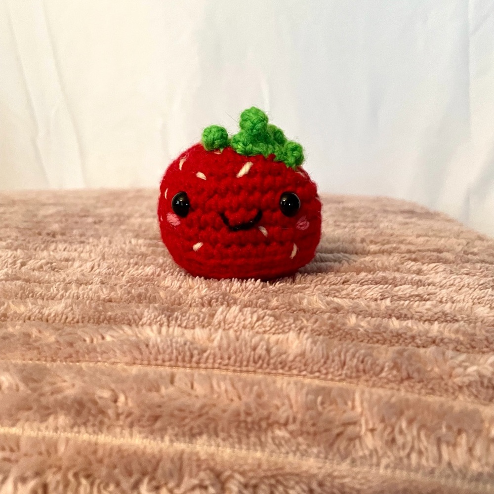 Crochet little strawberry friend